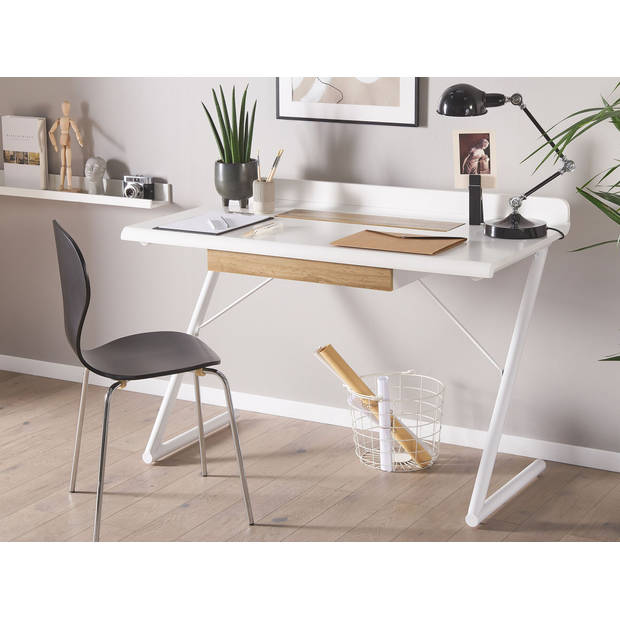 Beliani FOCUS - Bureau-Lichte houtkleur-MDF