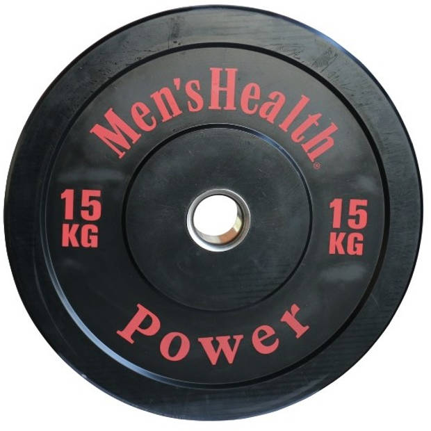 Men's Health Bumper Plate - Halterschijf - 50 mm - 15 kg