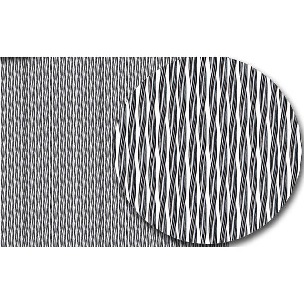 Vliegengordijnenexpert Kunststof Monza zwart-zilver - 100x240cm