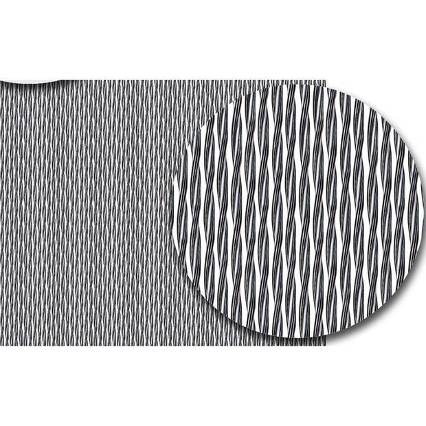 Vliegengordijnenexpert Kunststof Monza zwart-zilver - 92x210cm