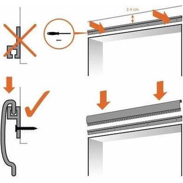 Vliegengordijnenexpert Kunststof Milano Wit - 100x240cm