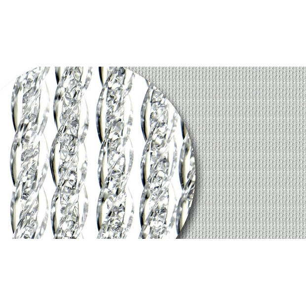 Vliegengordijnenexpert Venetië Vliegengordijn - 92x210 cm - Transparant met zilveren kern Op het kozijn