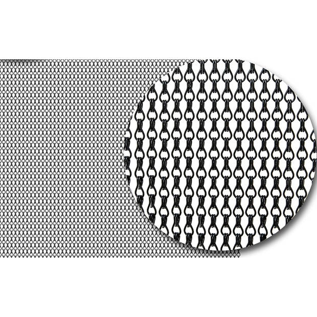Vliegengordijnenexpert Aluminium Zwart - 100x240cm