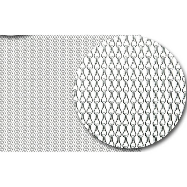 Vliegengordijnenexpert Aluminium Zilver Mat - 100x240cm
