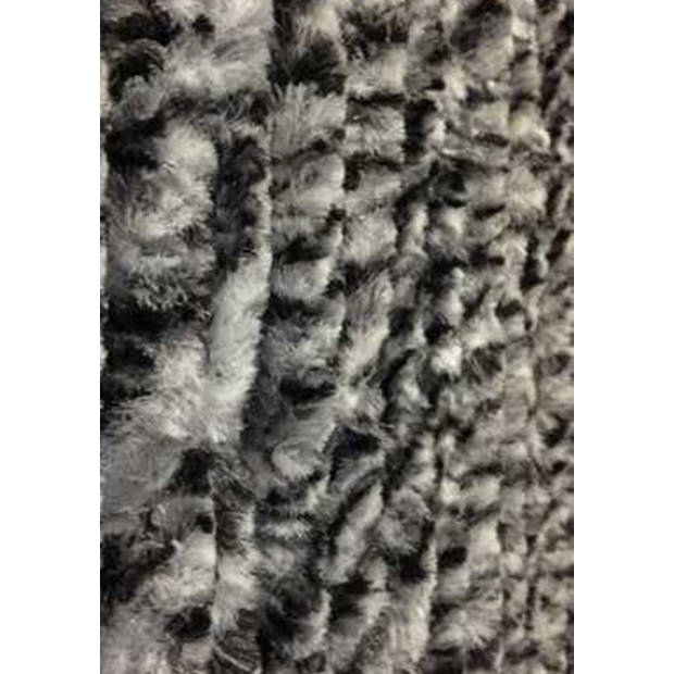 Kattenstaart Zwart-Wit gemeleerd - 90x220cm