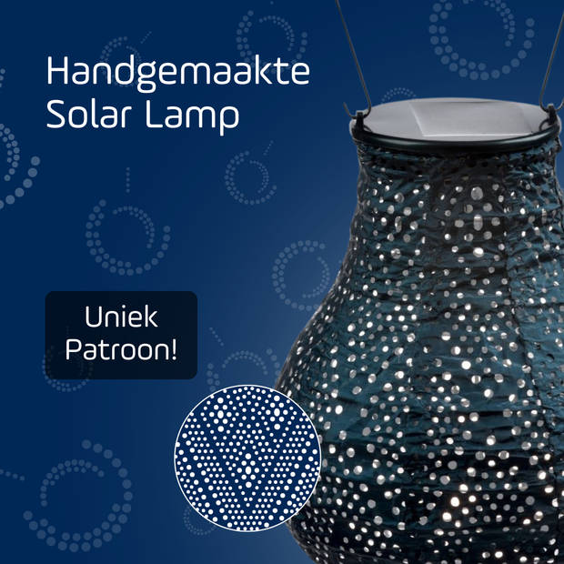 Lumiz Solar tuinverlichting Ikat Bulb - 16 cm - Petrol