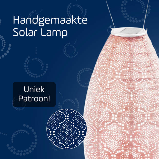 Lumiz Solar tuinverlichting Bazaar Long Oval - 20 cm - Roze