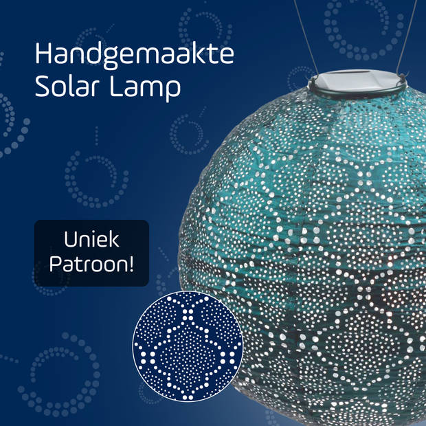 Lumiz Solar Buitenverlichting Bazaar Rond - 30 cm - Zeeblauw