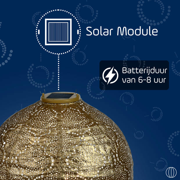 Lumiz Solar Buitenverlichting Bazaar Rond - 30 cm - Goud