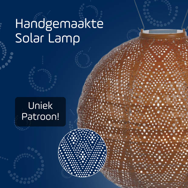 Lumiz Solar tuinverlichting Ikat Rond - 30 cm - Koper