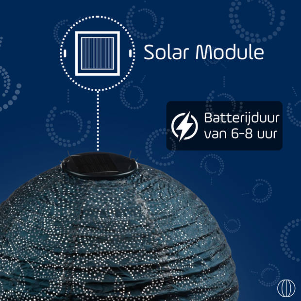 Lumiz Solar tuinverlichting Marrakesh Rond - 30 cm - Petrol