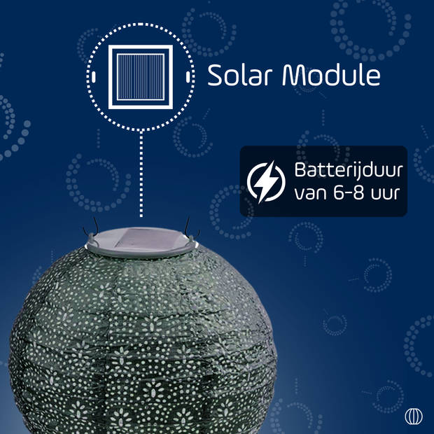 Lumiz Solar tuinverlichting Fan Rond - 20 cm - Groen