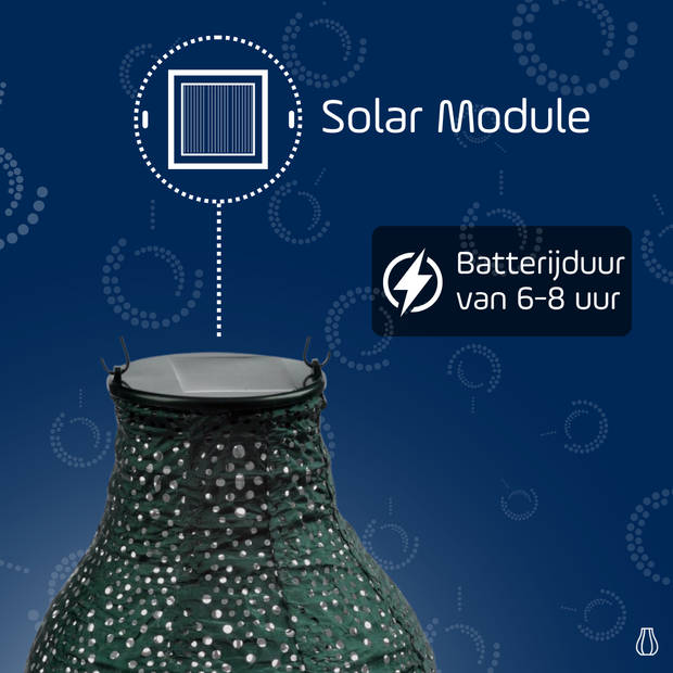 Lumiz Solar tuinverlichting Ikat Bulb - 16 cm - Groen
