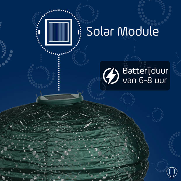 Lumiz Solar tuinverlichting Mandela Balloon - 30 cm - Groen