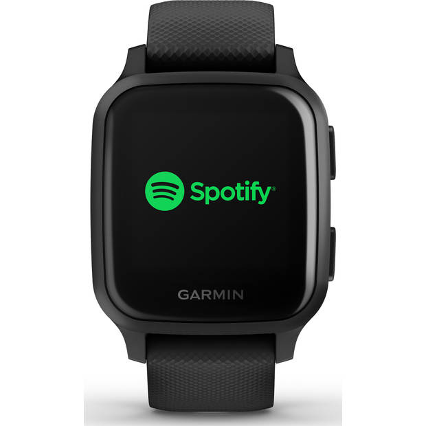 GARMIN Venu Sq Music Edition - Zwart / Leisteen - GPS sport smartwatch gezondheid en welzijn