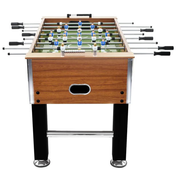 vidaXL Voetbaltafel 60 kg 140x74,5x87,5 cm staal lichtbruin en zwart