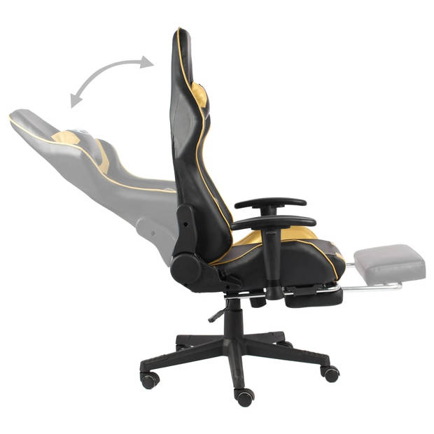 The Living Store Gamingstoel - Luxe - opvallend - Hoog rugleuning - Ergonomisch - Dik gevoerde zitting - 2 extra