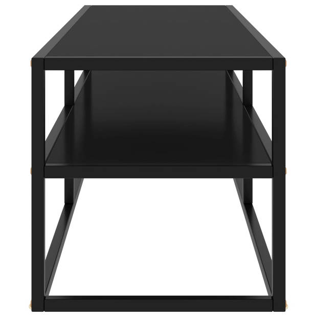vidaXL Tv-meubel met zwart glas 120x40x40 cm zwart
