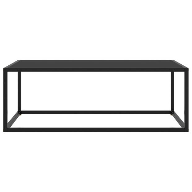 vidaXL Salontafel met zwart glas 100x50x35 cm zwart