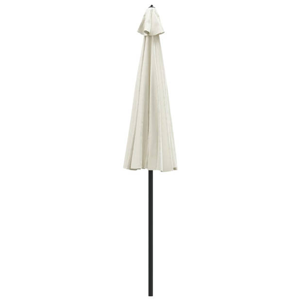 The Living Store Parasol - Tuinparasol - Afmetingen- 270 x 246 cm - Uv-beschermend polyester - Aluminium paal - Zandwit