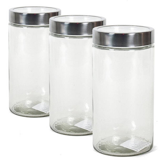 Bormioli Rocco Voorraadpot/bewaarpot - glas - met deksel - 1.7 liter - luchtdicht - Voorraadpot