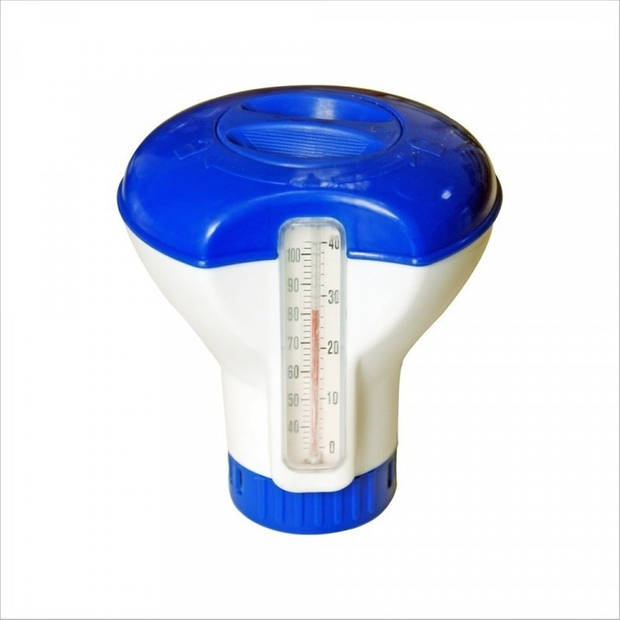 Drijvende zwembad chloorverdeler met thermometer met chloortabletten 1 kg - Zwembadreinigingsmiddelen