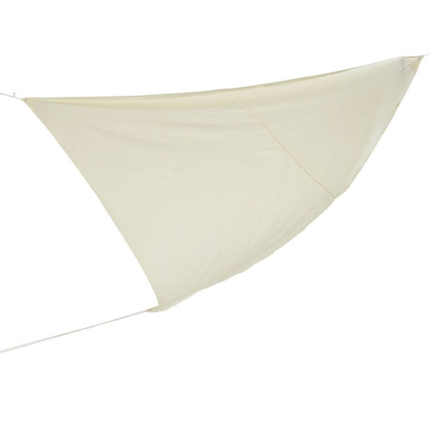 Schaduwdoek/zonnescherm driehoek wit 3,6 x 3,6 x 3,6 meter met ophanghaken - Schaduwdoeken