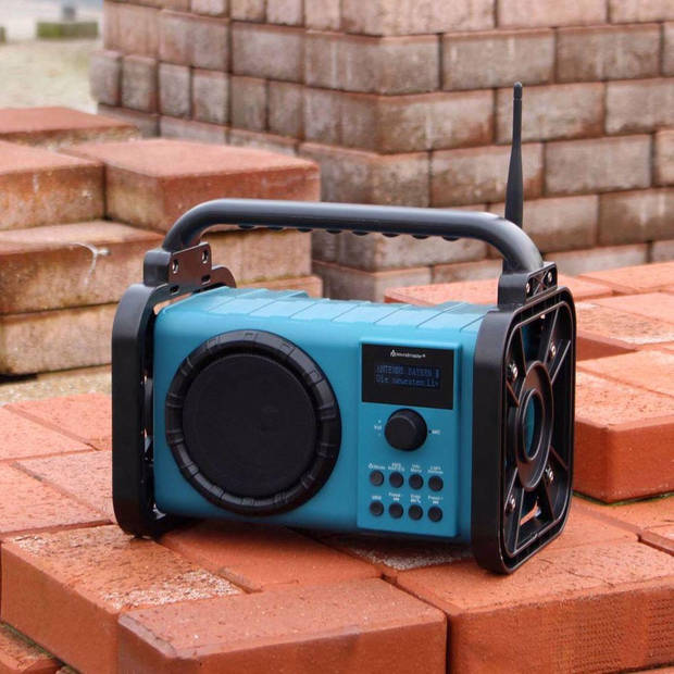 soundmaster DAB80 Bouwradio DAB+, FM Bluetooth, DAB+ Handsfreefunctie, Spatwaterbestendig, Stofdicht Turquoise