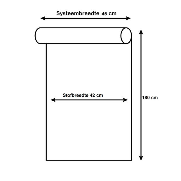 4goodz Rolgordijn Lichtdoorlatend Easy 45x180 cm - Wit