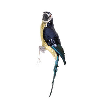 Decoris Decoratie vogel papegaai - 30 cm - kunststof - Beeldjes