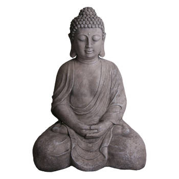 Decoratie Boeddha beeld grijs 71 cm - Beeldjes