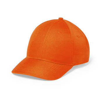 Oranje 6-panel baseballcap voor volwassenen - Verkleedhoofddeksels