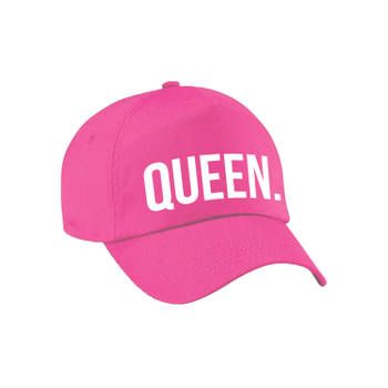 Carnaval fun pet / cap queen roze voor dames en heren - Verkleedhoofddeksels