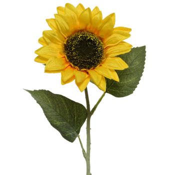 Everlands Kunst zonnebloemen - kunstbloemen - 64 cm - decoratie - Kunstbloemen