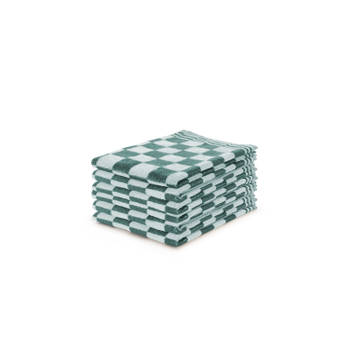 Eleganzzz Keukendoekset Blok 50x50cm - donker groen - set van 6