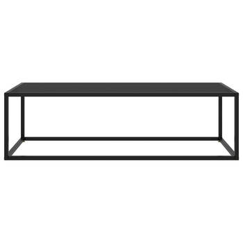 The Living Store Woonkamertafel Salontafel - 120 x 50 x 35 cm - Gehard glas - Zwart