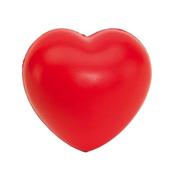Stressballetjes rood hartjes 8 x 7 cm - Stressballen