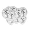 12x stuks transparante ballon zilveren confetti 30 cm - Ballonnen