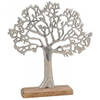 Metalen decoratie Tree of life boom op standaard 33 cm - Beeldjes