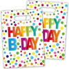 32x Happy Birthday feestzakjes/snoepzakjes 22 cm - Uitdeelzakjes