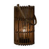 Anna's Collection Solar lantaarn - voor buiten - D17 x H32 cm - bamboe hout - windlicht - Lantaarns