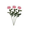 3x stuks mica roze kunstroos kunstbloemen 66 cm decoratie - Kunstbloemen