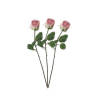 3x stuks mica roze kunstroos kunstbloemen 69 cm decoratie - Kunstbloemen