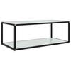 vidaXL Salontafel 100x50x35 cm gehard glas wit