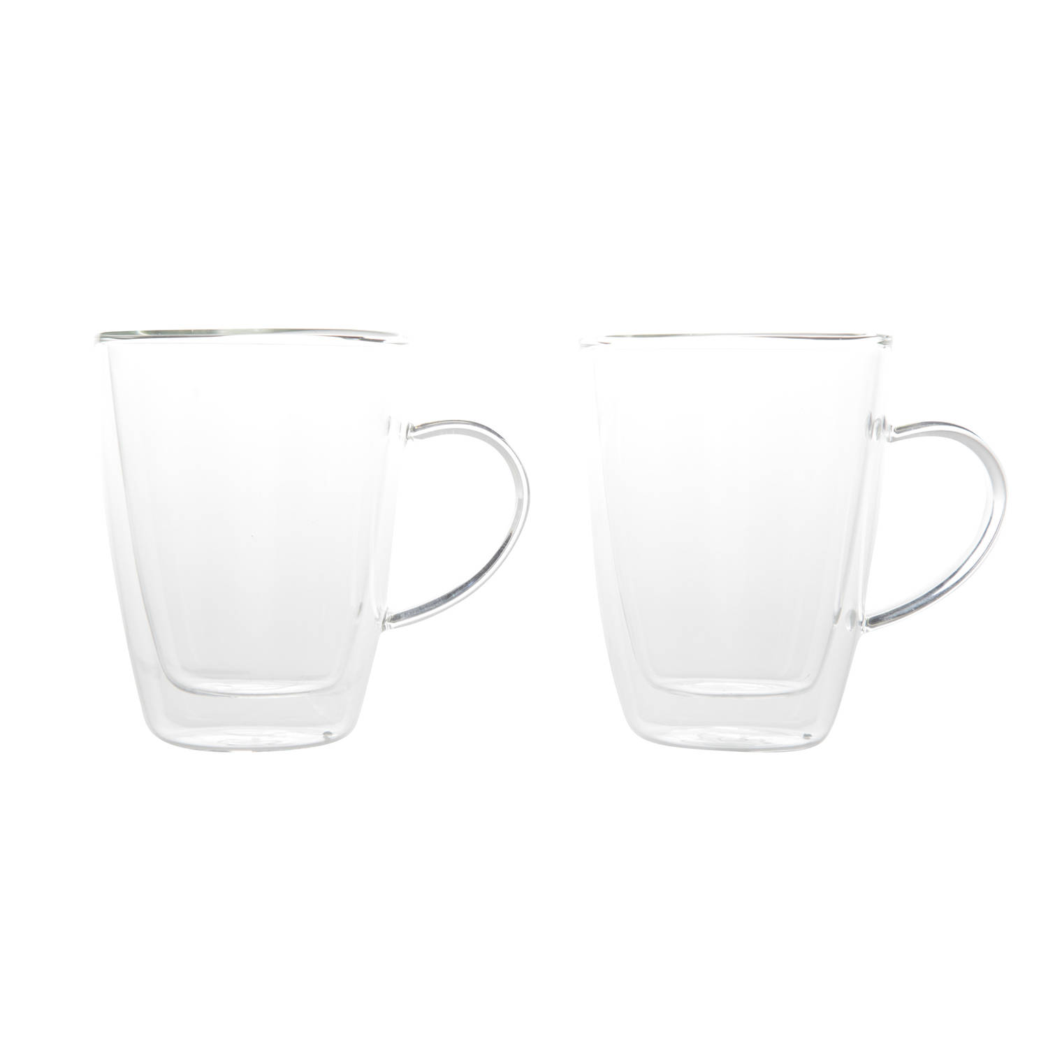 optie Site lijn Mevrouw Set van 2x dubbelwandige koffie/thee glazen 250 ml - transparant - Koffie-  en theeglazen | Blokker