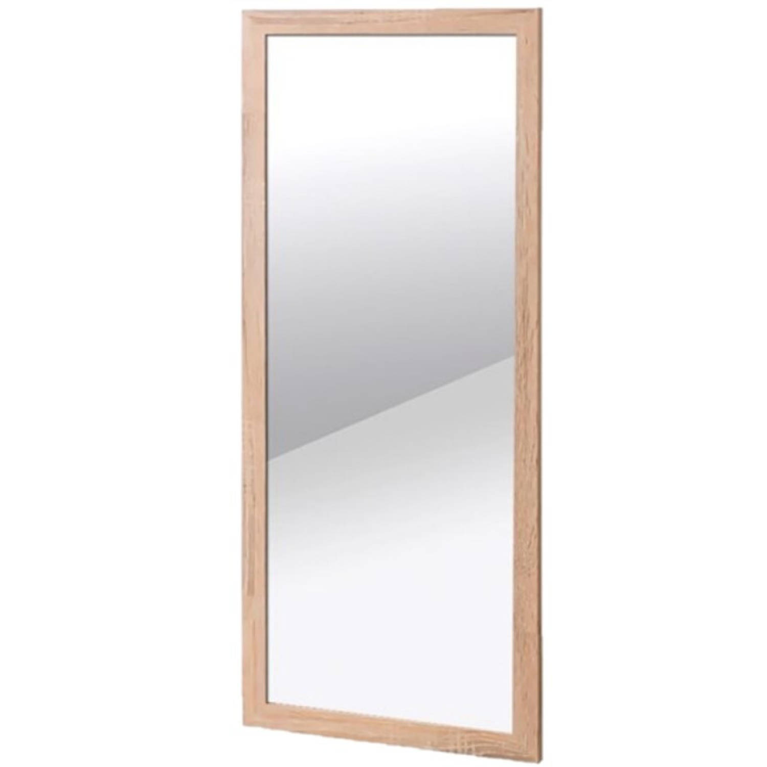 Wandspiegel rechthoekig met houten frame 30 x 60 cm - Wandspiegels/muurspiegels - Ophang spiegels