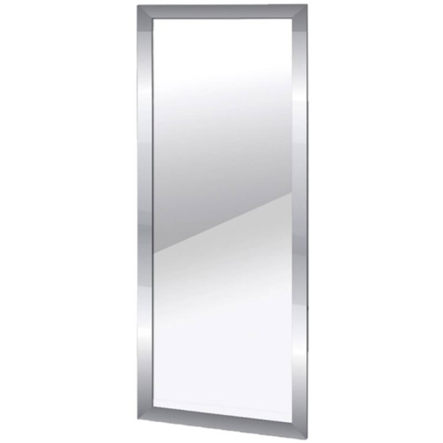 Wandspiegel rechthoekig met metalen frame zilver x 60 - Spiegels |