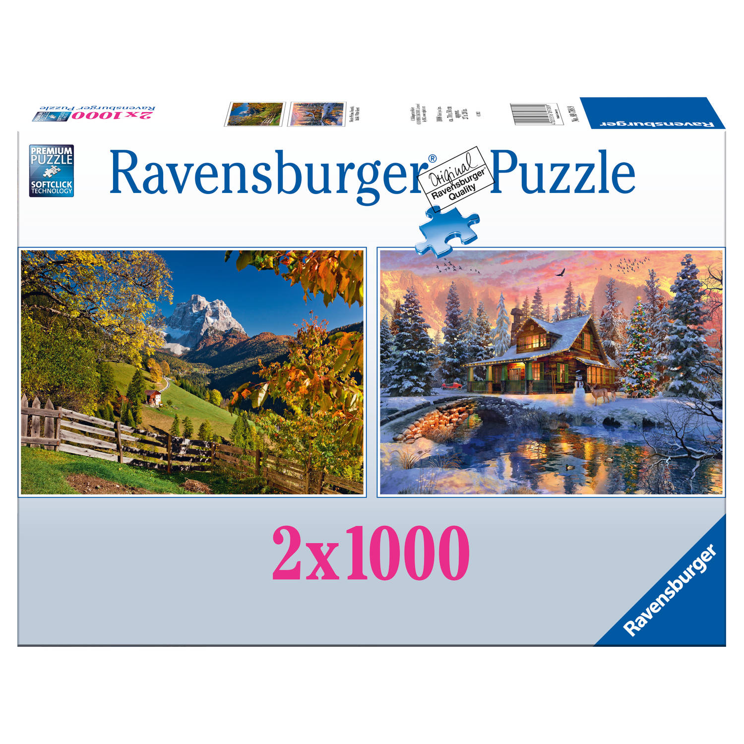 Vernederen actie huiswerk Ravensburger puzzel 2-in-1 - 2 x 1000 stukjes | Blokker