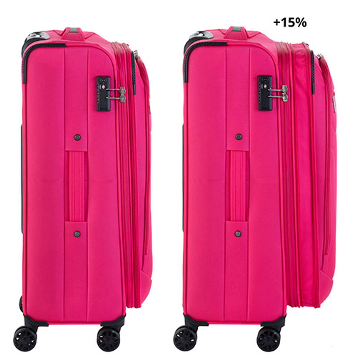 Cambridge 365 XL Handbagage Koffer - 56cm met – Expander – - Roze | Blokker