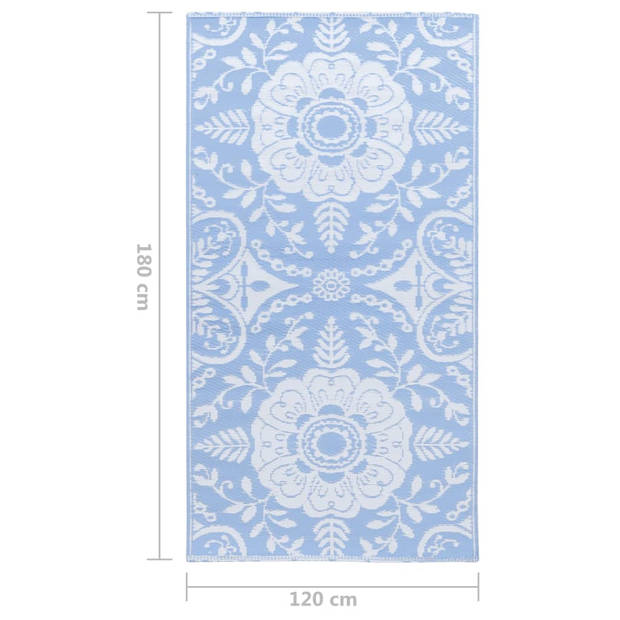 vidaXL Buitenkleed 120x180 cm PP babyblauw